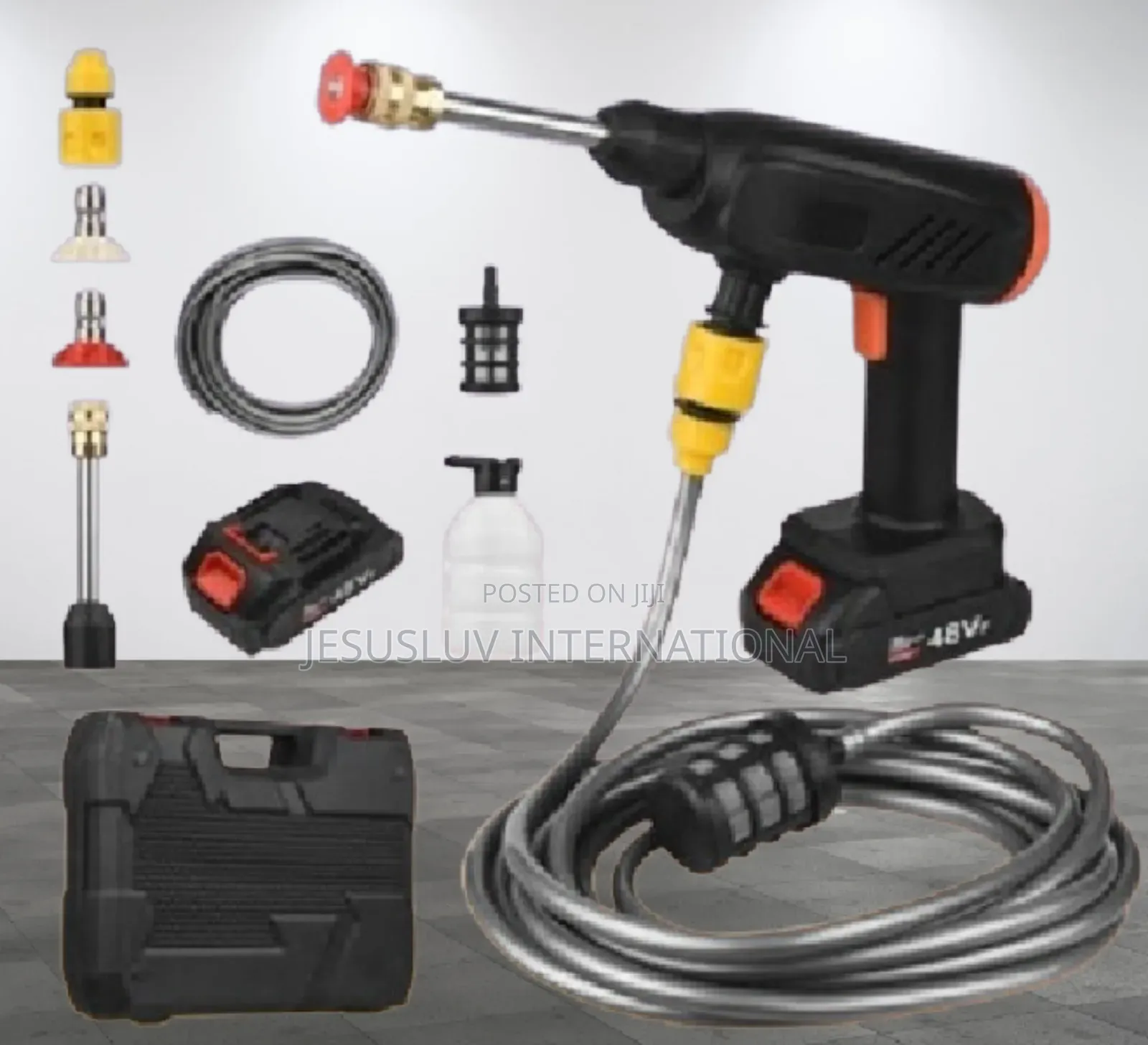 Cordless Rechargeable Pressure Washer With 2 Batteries (48v)