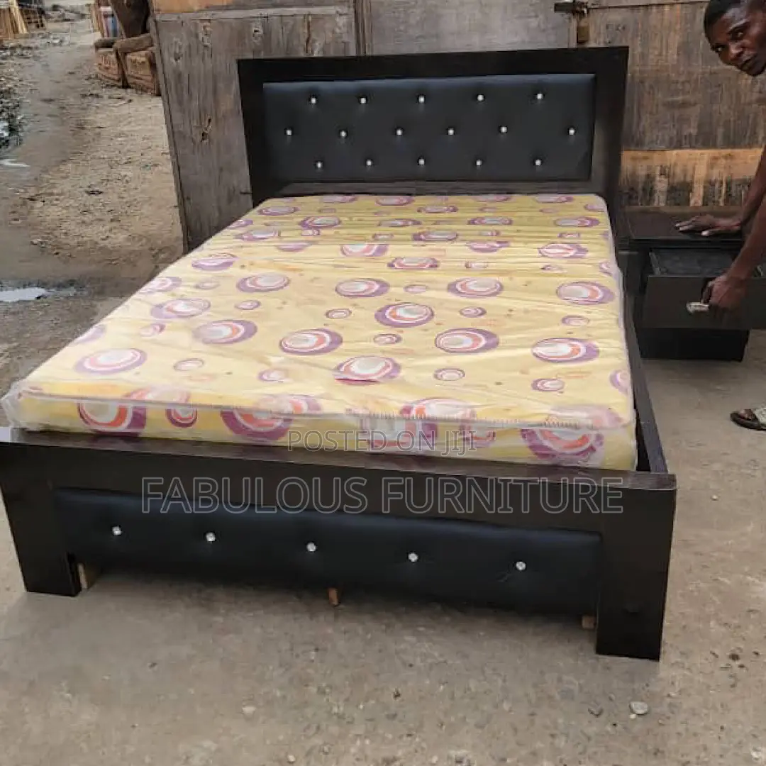 4.5x6 Bedframe and Mattress Set, Available as Seen