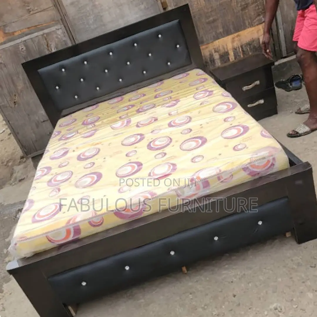4.5x6 Bedframe and Mattress Set, Available as Seen