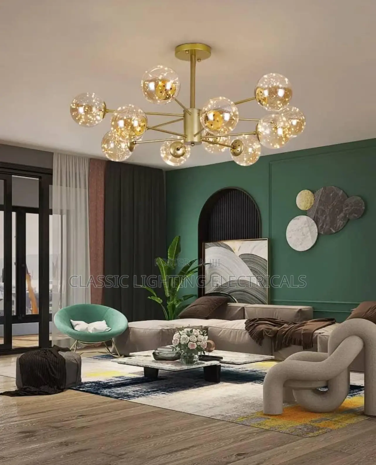 Nordic Starry Magic Beans Chandelier Simple Modern Light