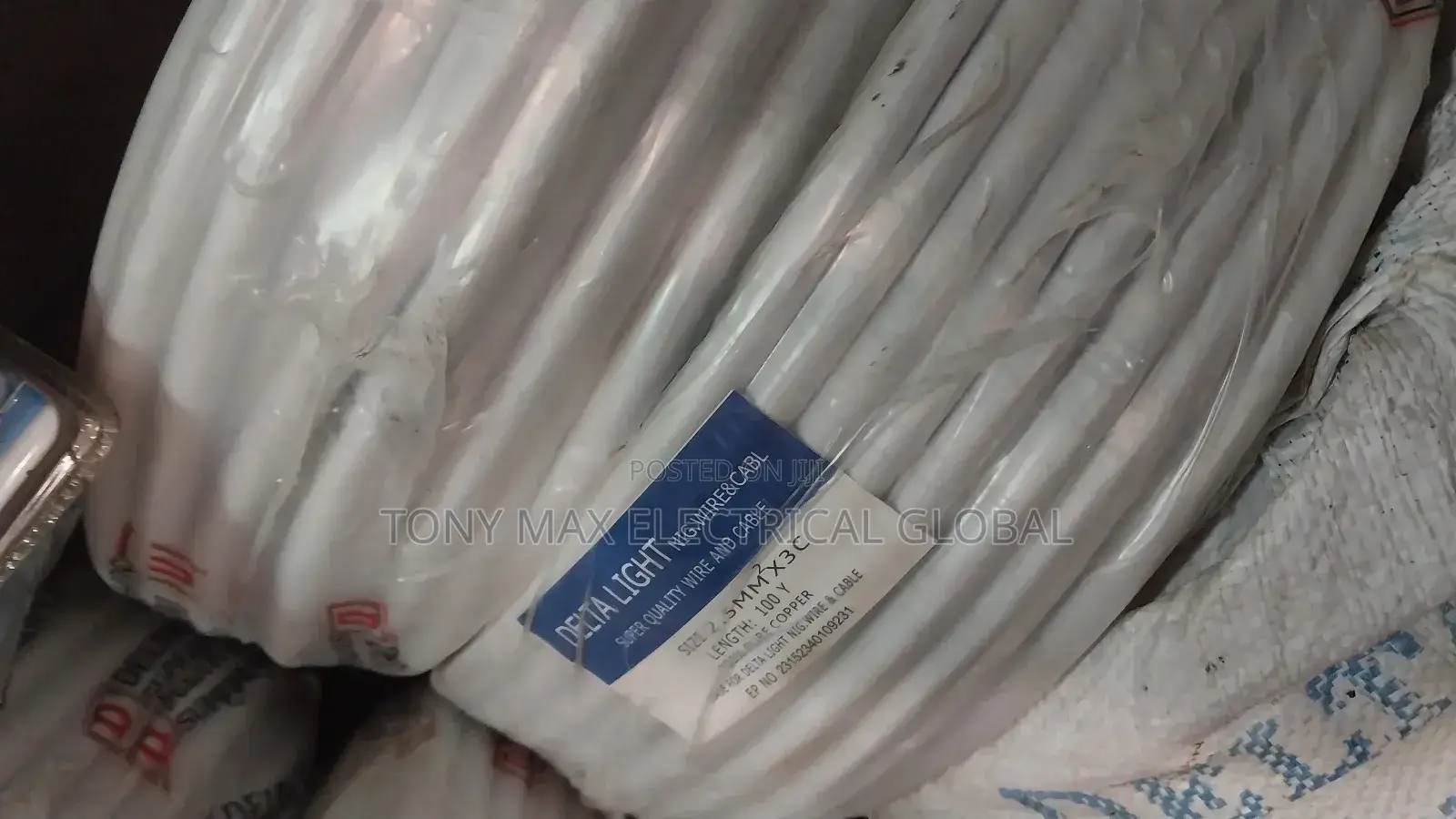2.5mm 3core Electric Flexible Cable White Original Cooper