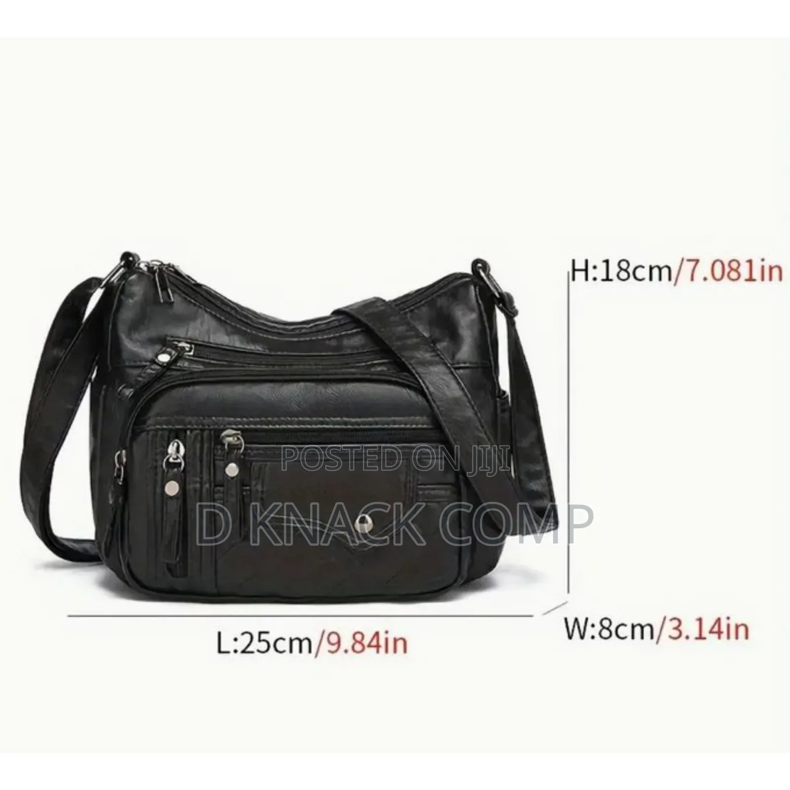Multi Zipper Women's Handbag Bag, Soft Vegan Leather