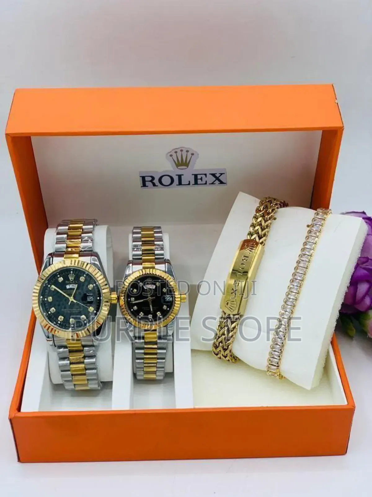 Rolex Couples Set as Seen(2 Watches and 2 Bracelets)