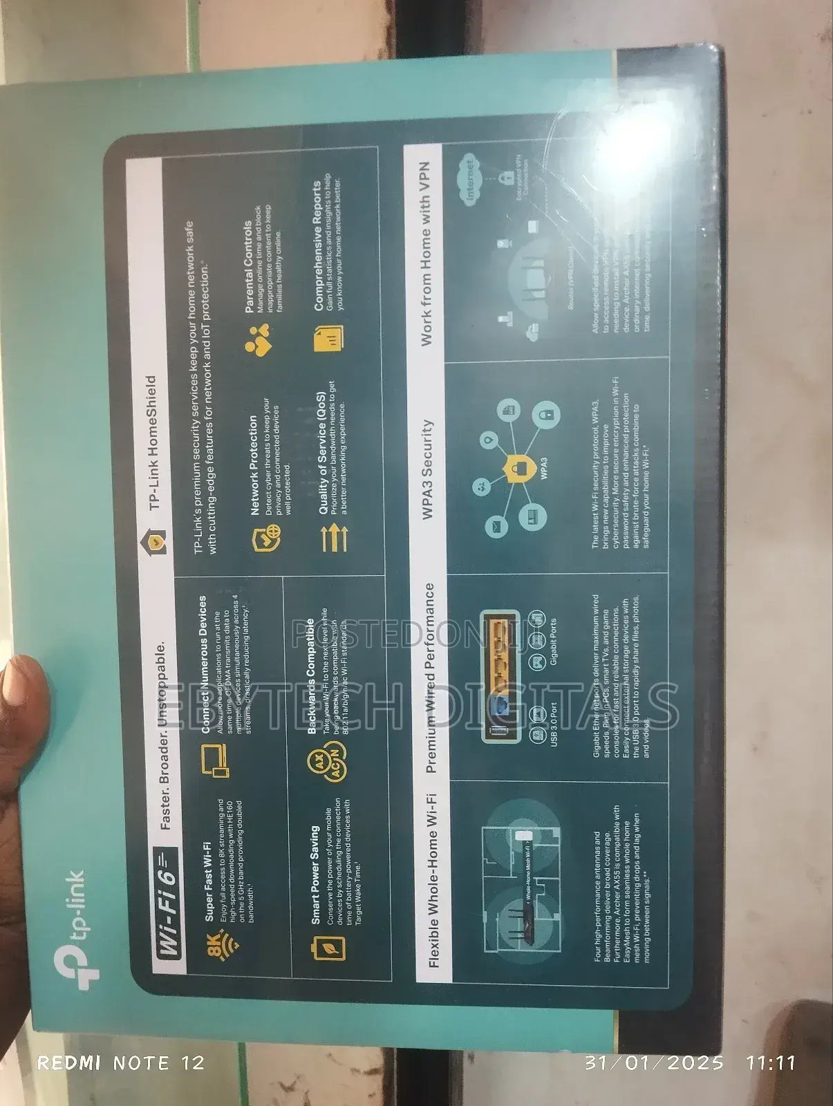AX3000 Dual Band Gigabit Wi-Fi 6 Router