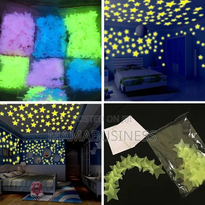 Home Decor Glow in the Dark Wall Stickers - 100pc