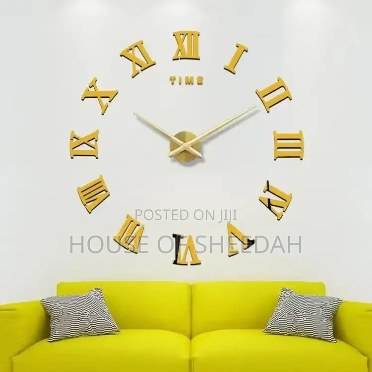 3D Wall Clock DIY Design Decal Large Modern 70cm