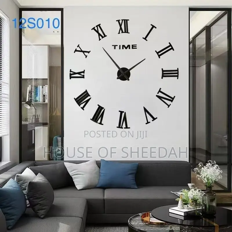 3D Wall Clock DIY Design Decal Large Modern 70cm