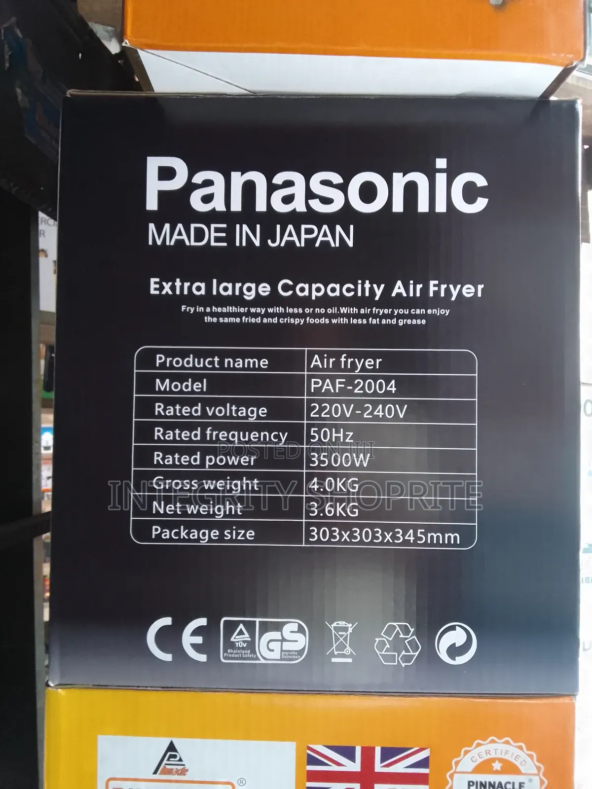 Panasonic Extra Larg Capacity 3500watts 6.5L