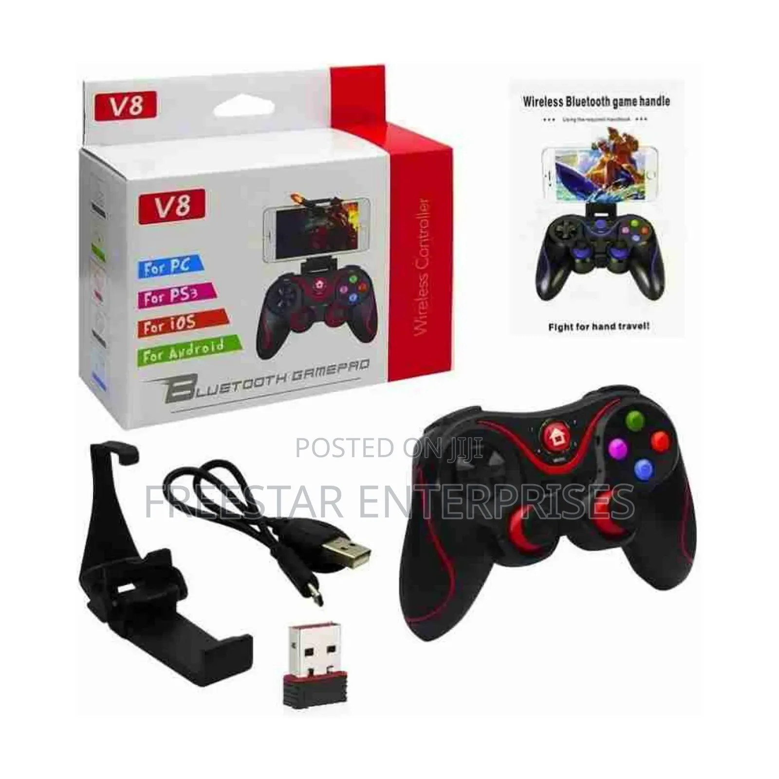 V8 Bluetooth Mobile Game Pad. V8 Wireless Game Controller.