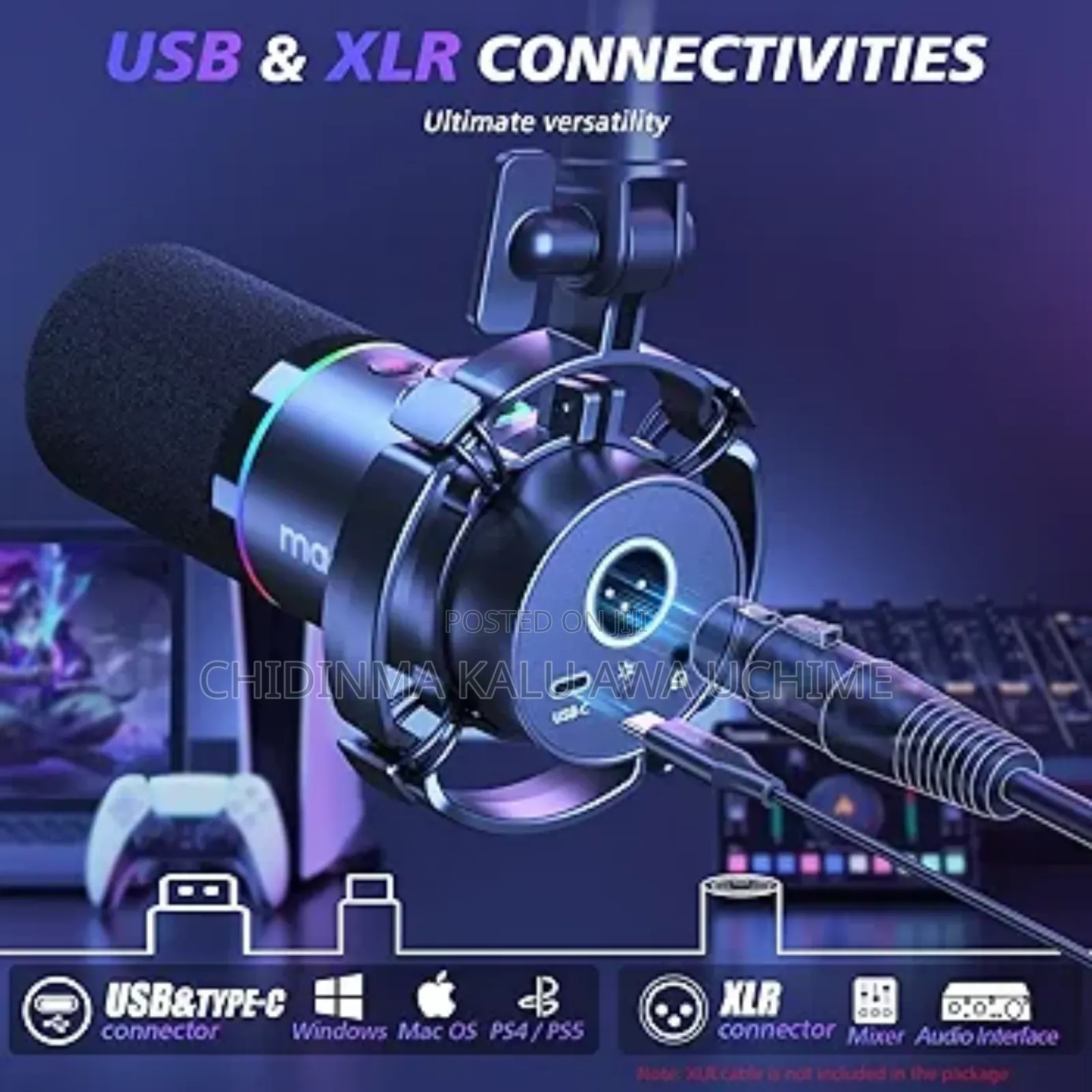 MAONO PD200XS USB/XLR Dynamic Microphone Set With Boom Arm