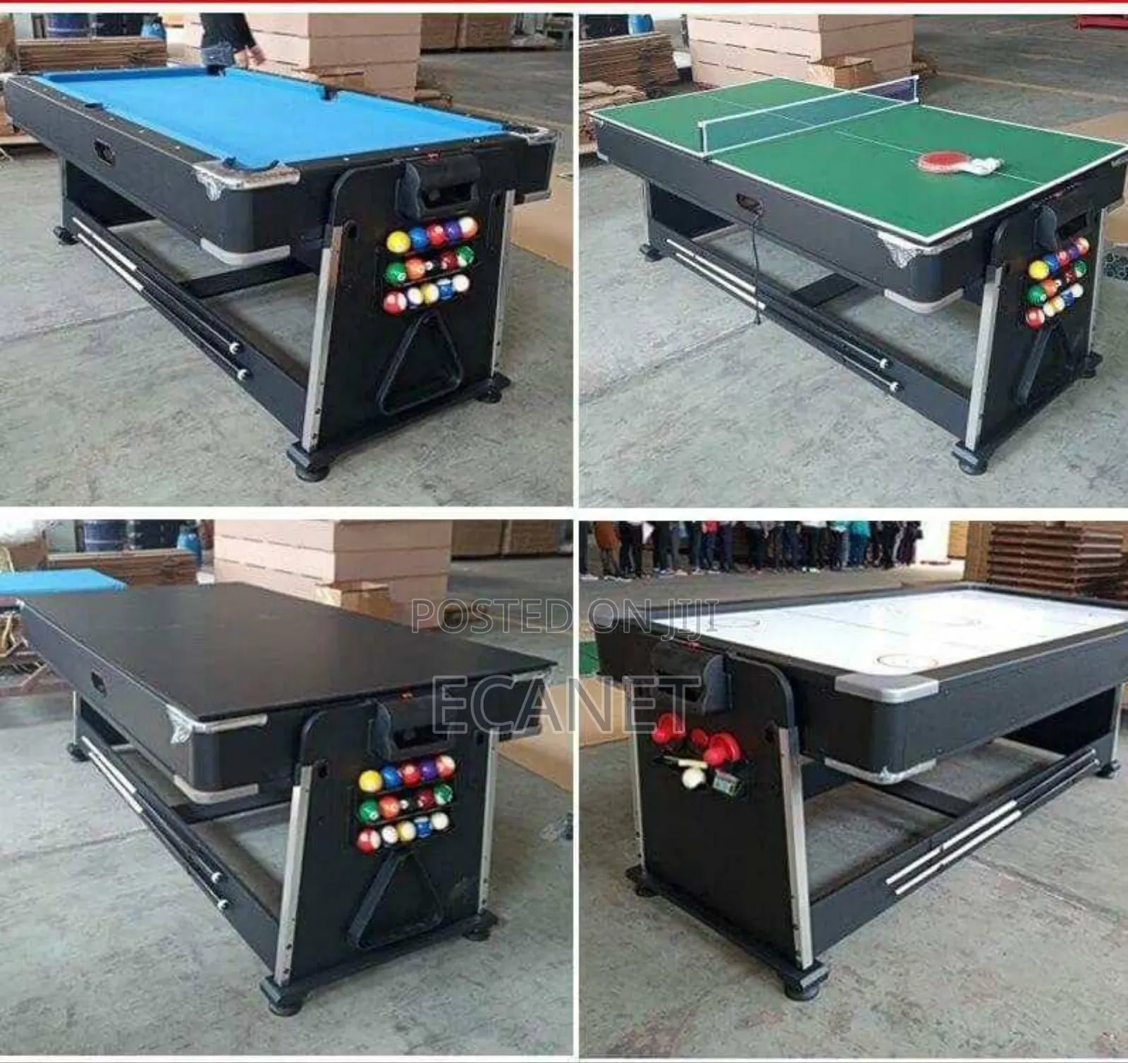 7ft 4-in-1 , Snooker, Table Tennis, Pool Air Hockey