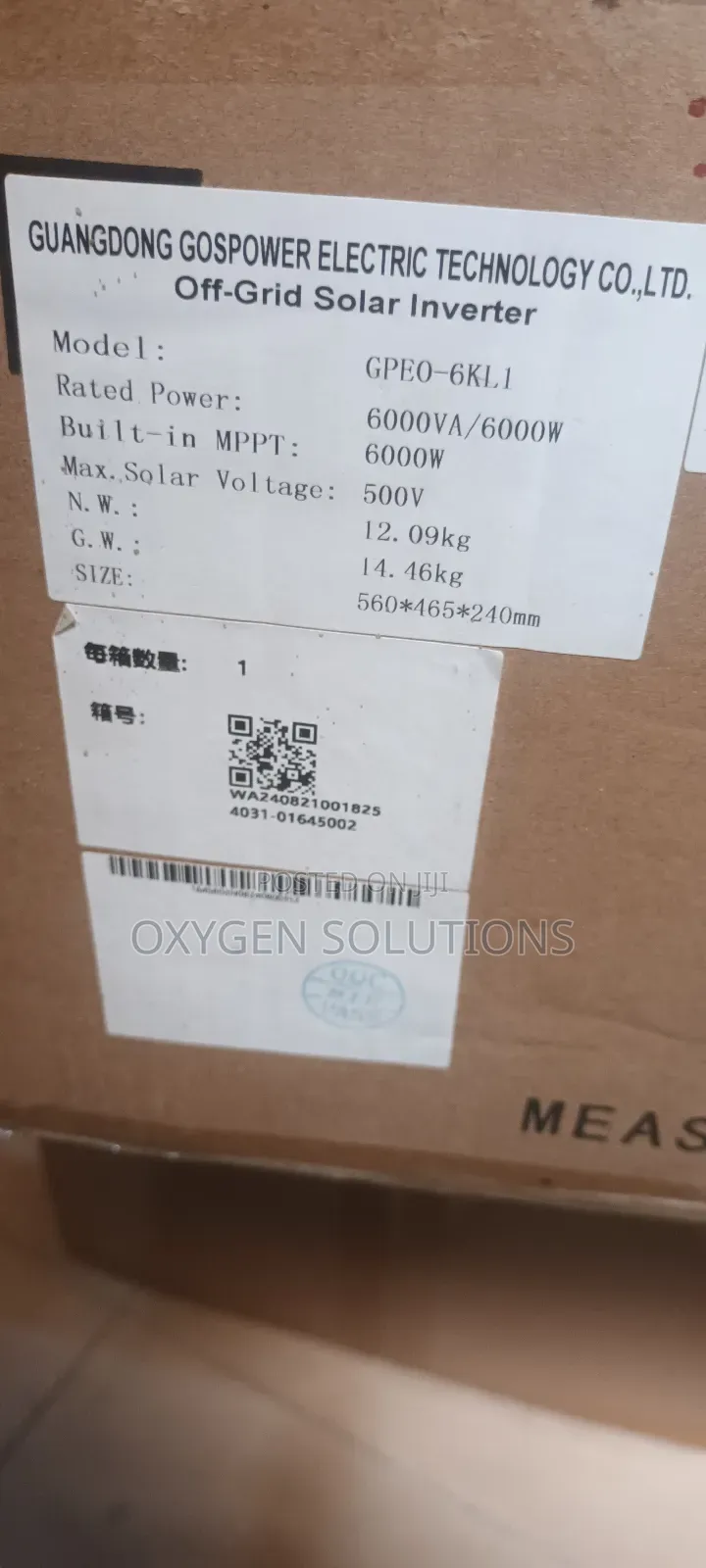6kva 48v Gospower Hybrid Inverter