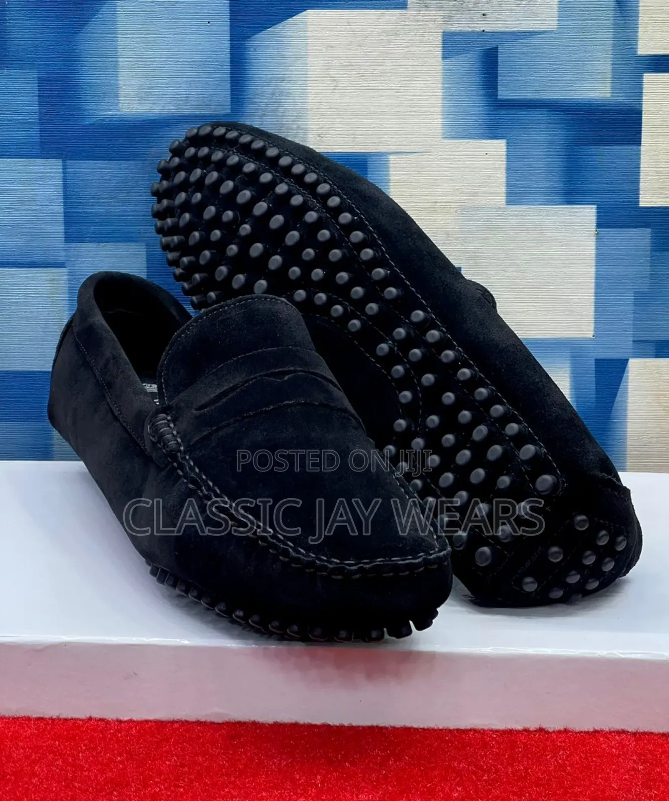 Top Quality Swede Thick Black Loafers for Men
