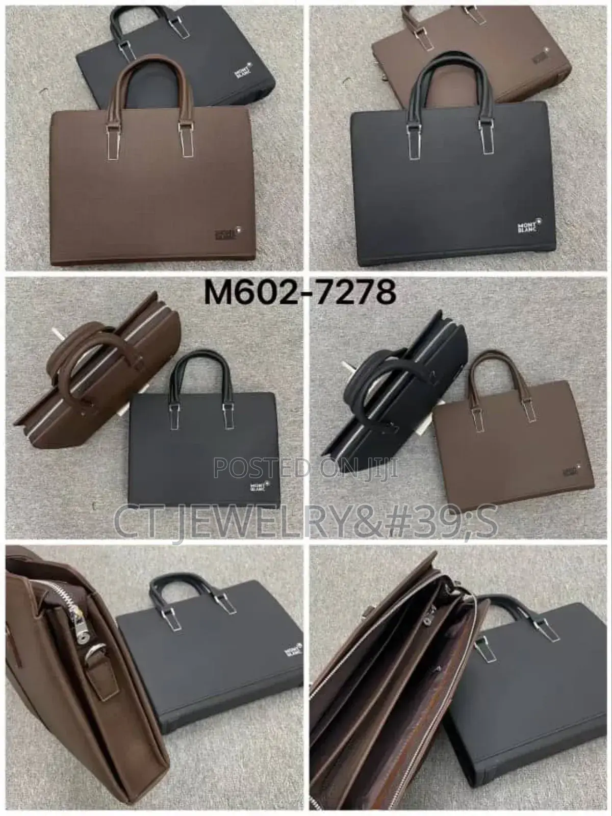 MONT BLANC Premium Laptop Bag for Men's Original Leather