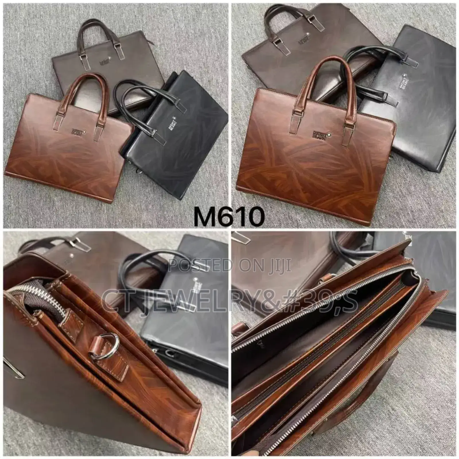 MONT BLANC Premium Laptop Bag for Men's Original Leather