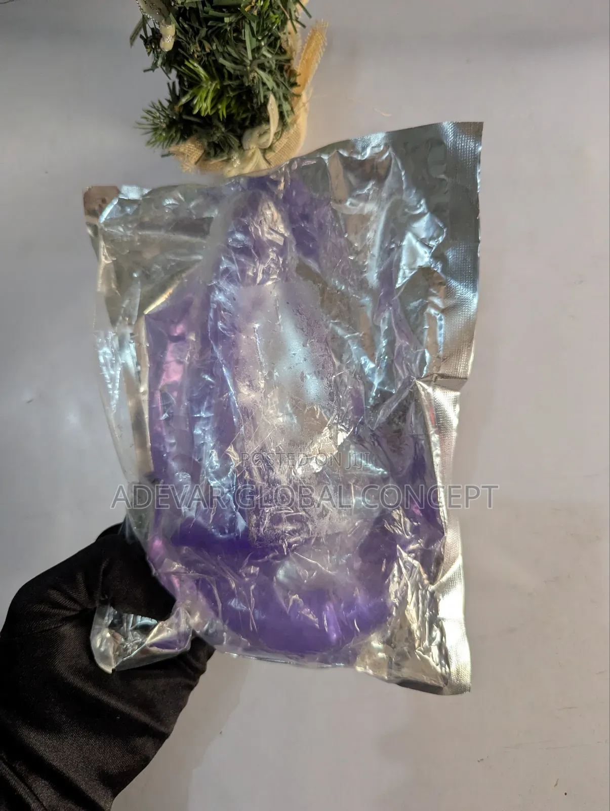 2 in 1 Double End Dildo Sex Toy for Women Lesbian - Purple