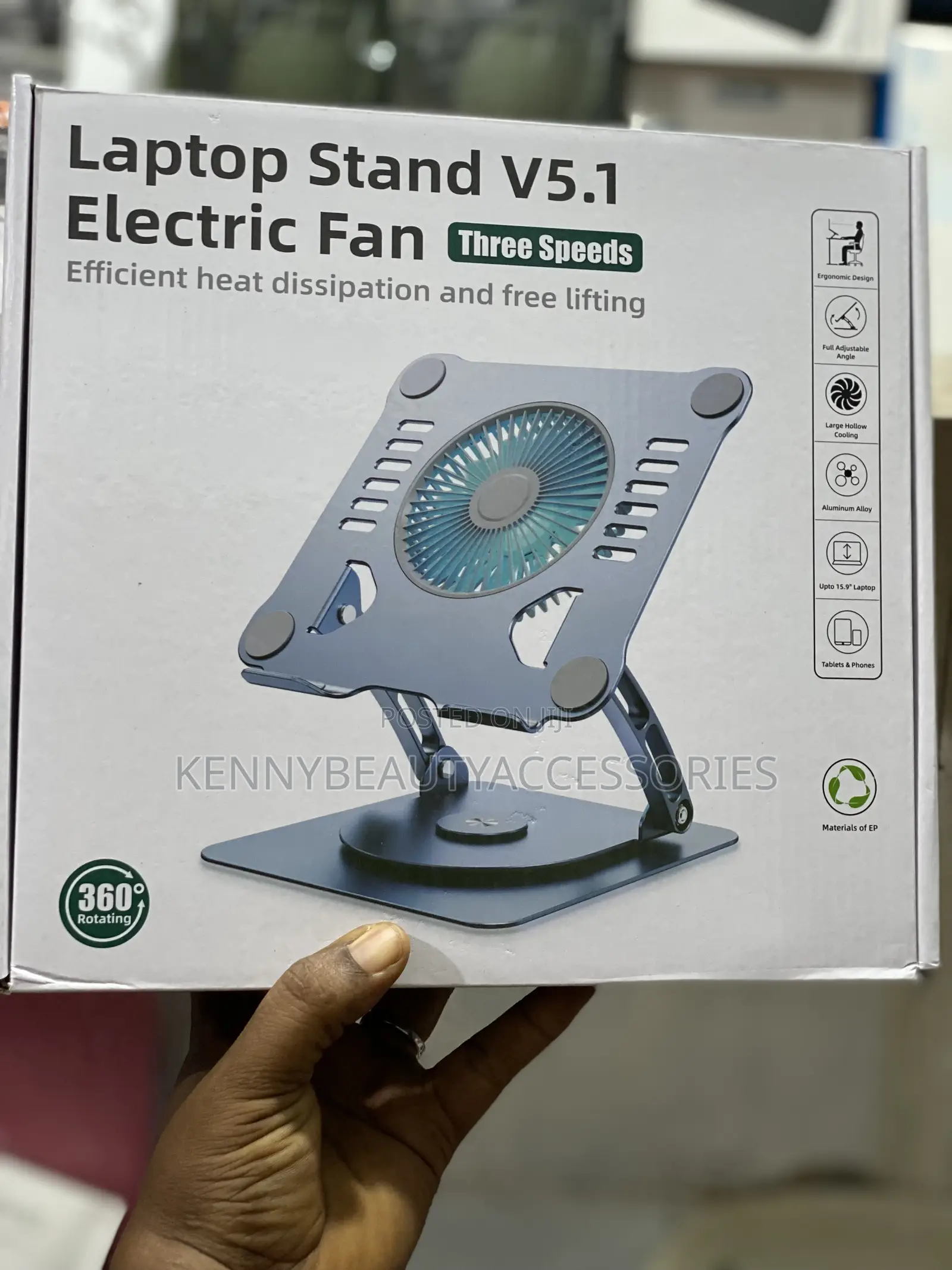 Laptop Stand With Electric Fan