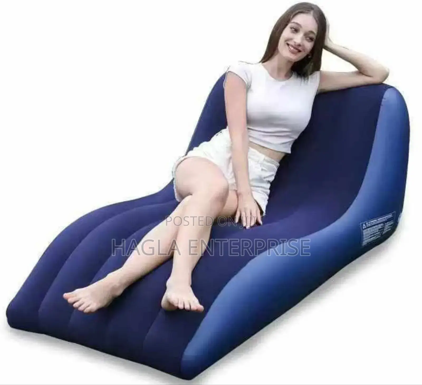 S-Shaped Inflatable Sofa With Pump