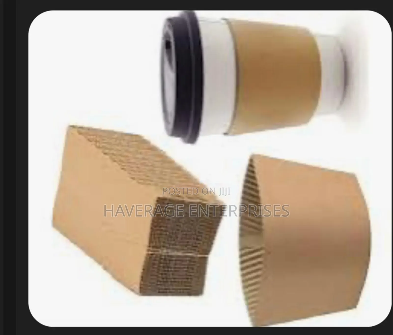 Brown Kraft Paper Cups Sleeves Fit 12oz,16oz 1000pcs