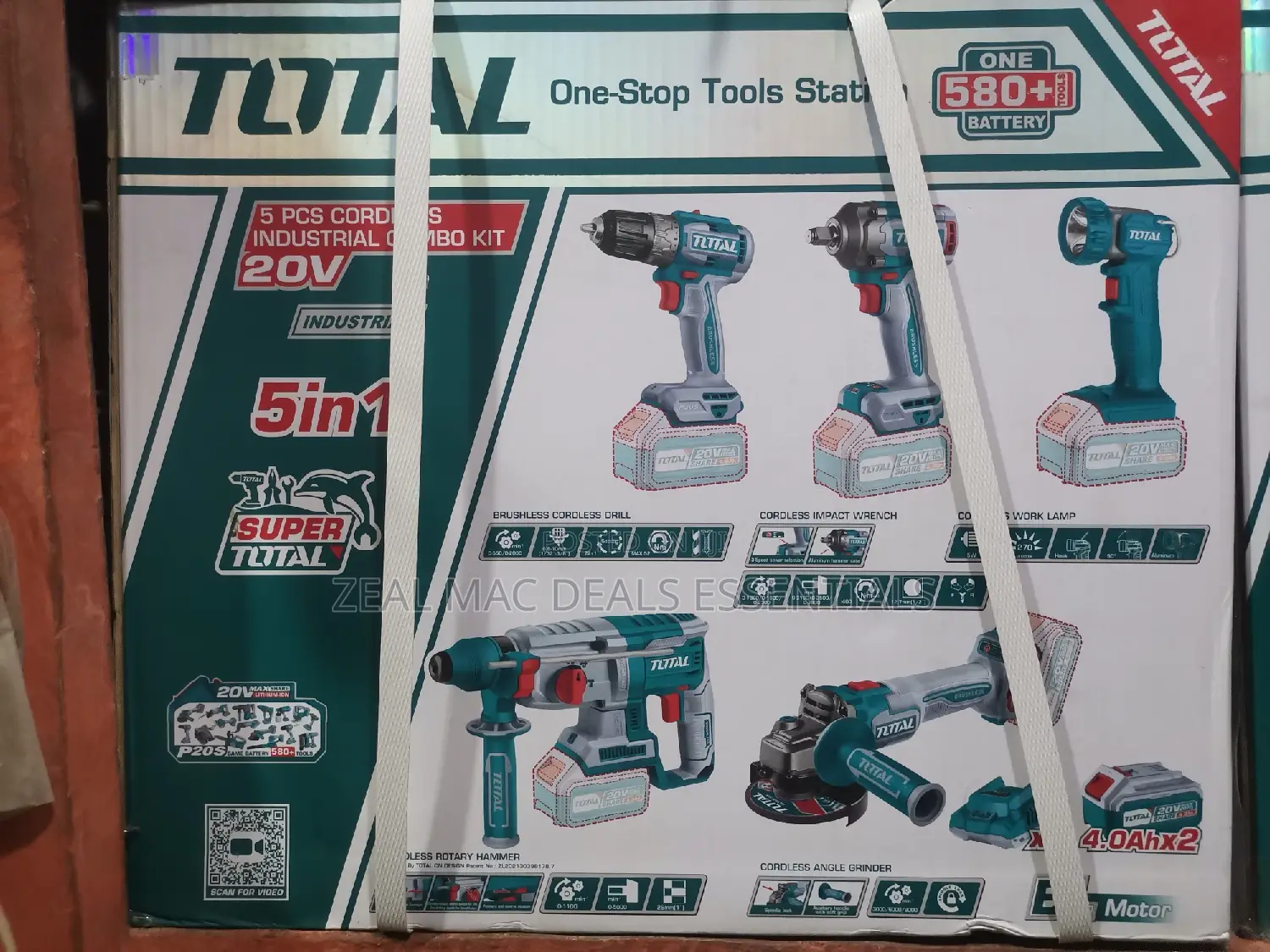 5 in 1 TOTAL Cordless Industrial Combo Kit