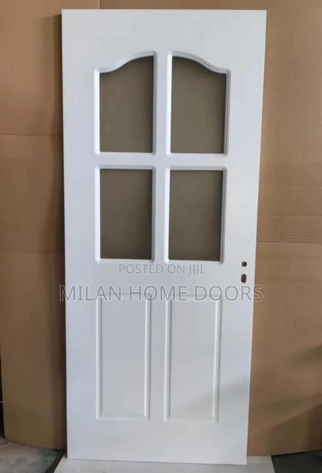 3ft White 4 Panel Glass Wooden Door for Ante Ro
