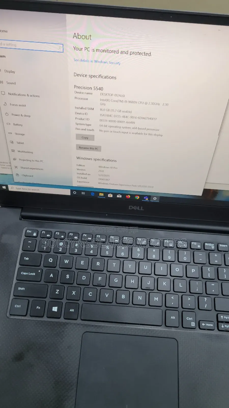 Laptop Dell Precision 5540 16GB Intel Core I9 SSD 512GB