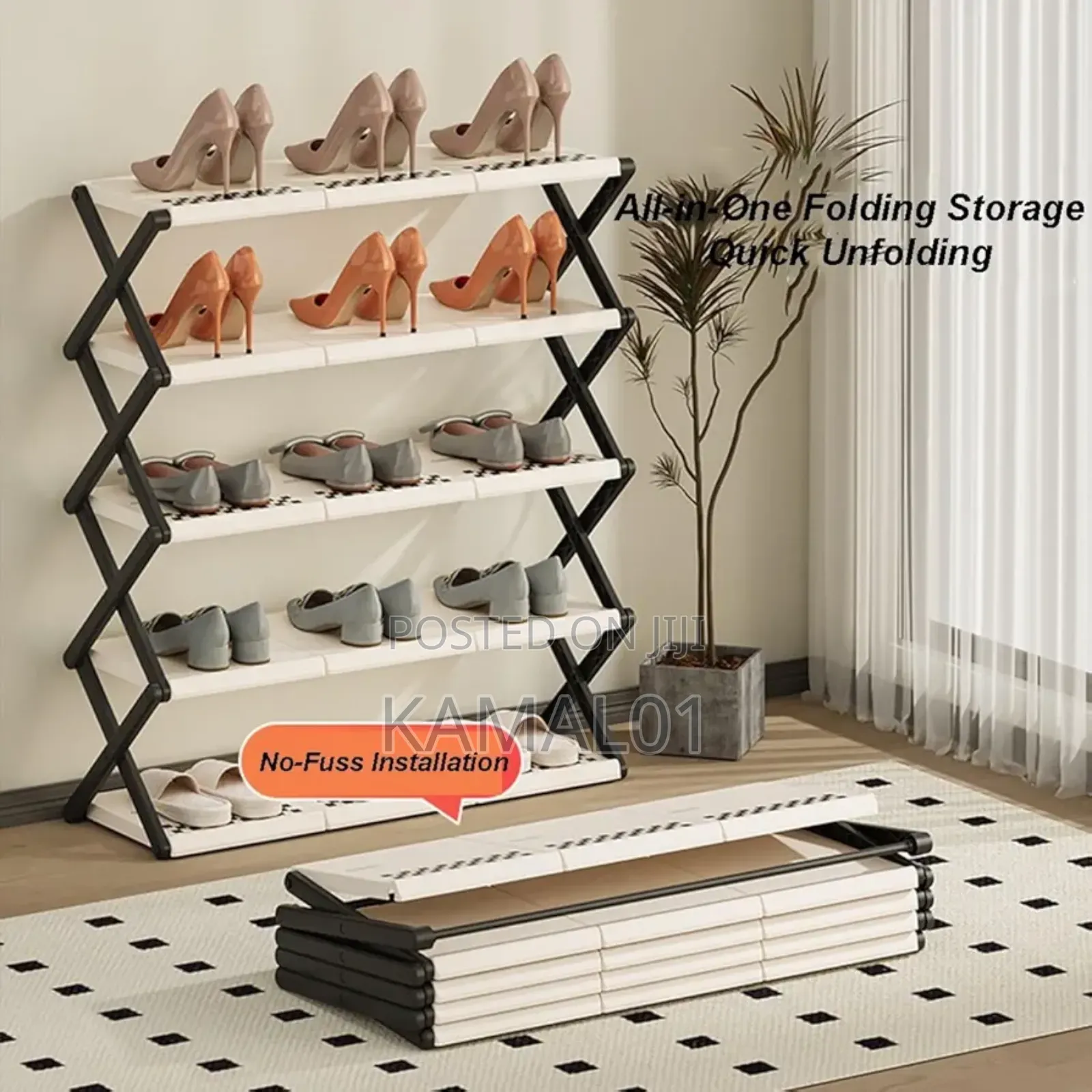 Multi-Layer Shoe Rack 5 Layers Simple Shoe Cabinet