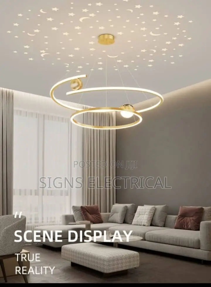 Led Rings Pendant Lamp Circle Hanging Ceiling Chandelier