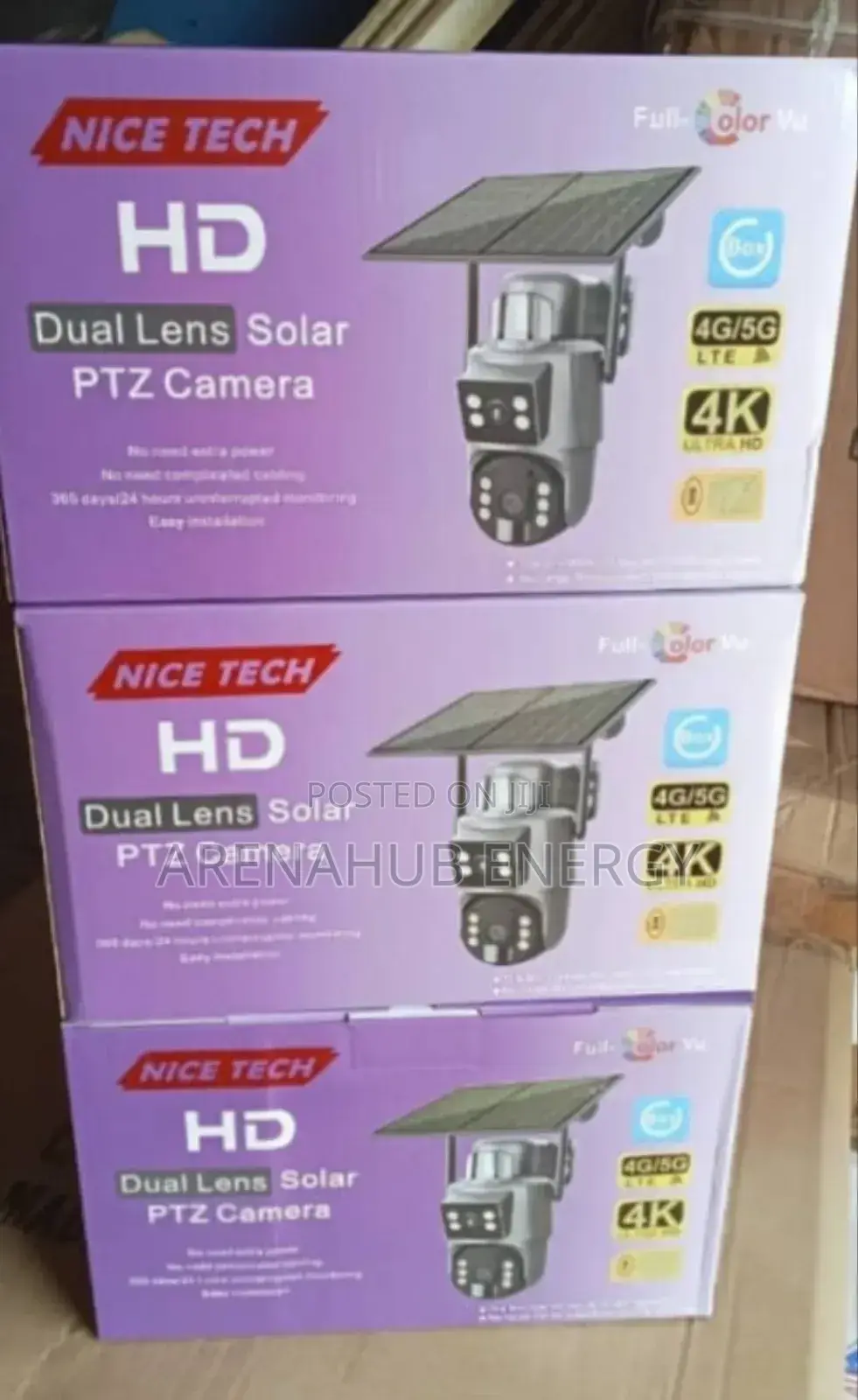 Dual Lens Solar Powered Camera