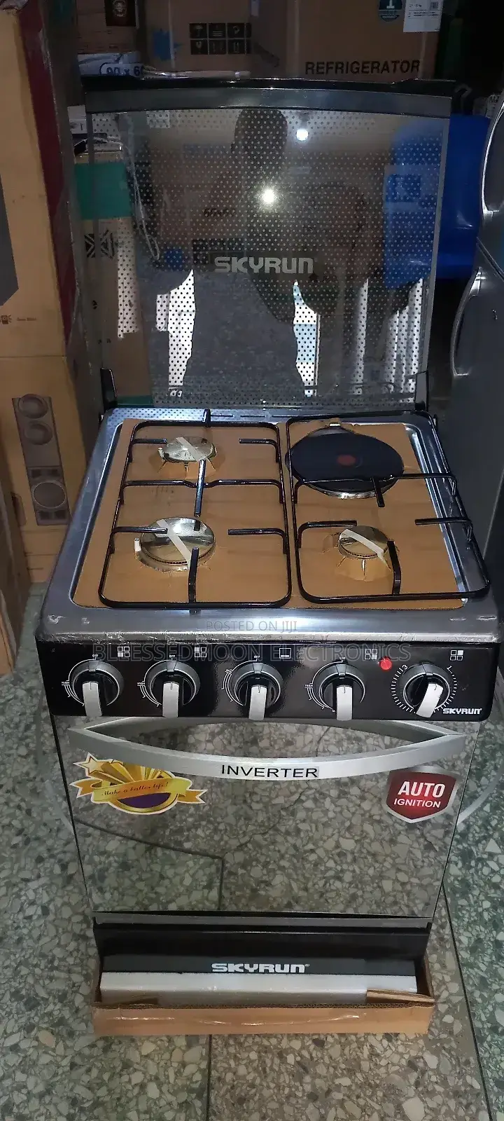 Skyrun Blue Frame Inverter Gas Consumption 3by1 Cooker 50x50