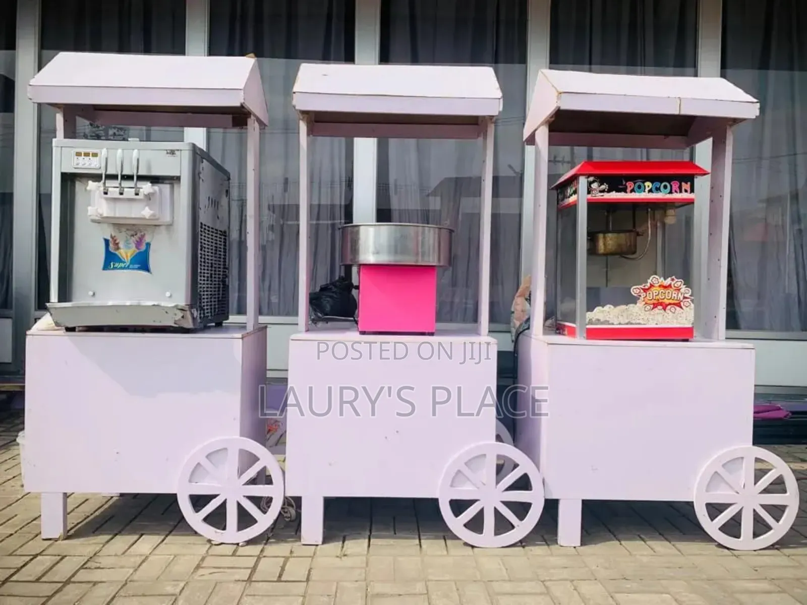 Cotton Candy, Ice Cream and Popcorn Machines for Kids Party
