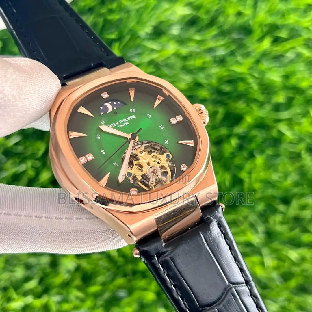 Luxury Patek Philippe Authomatic Leather Strap Wristwatches
