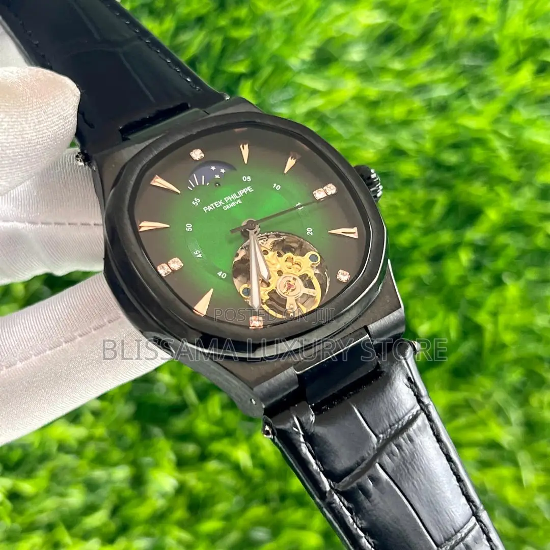 Luxury Patek Philippe Authomatic Leather Strap Wristwatches
