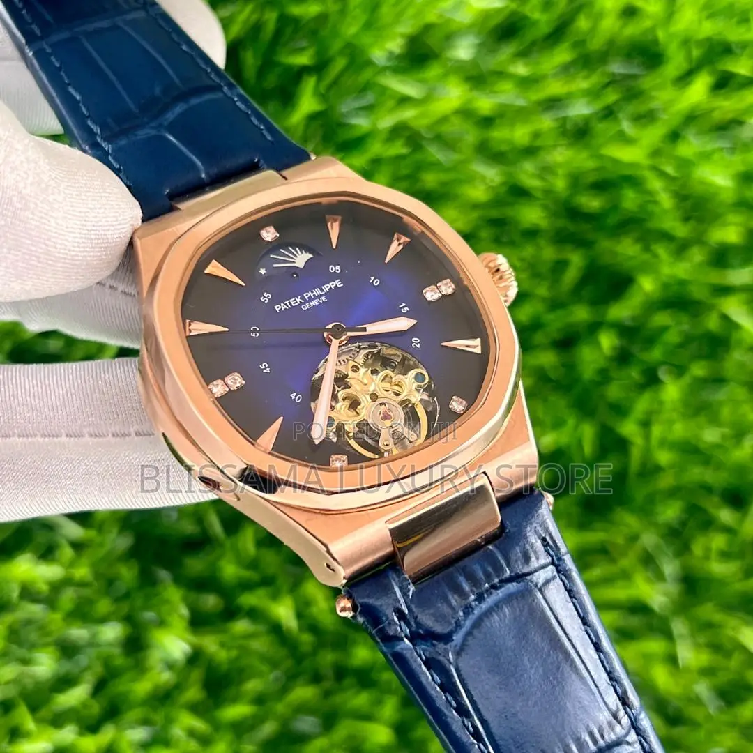 Luxury Patek Philippe Authomatic Leather Strap Wristwatches