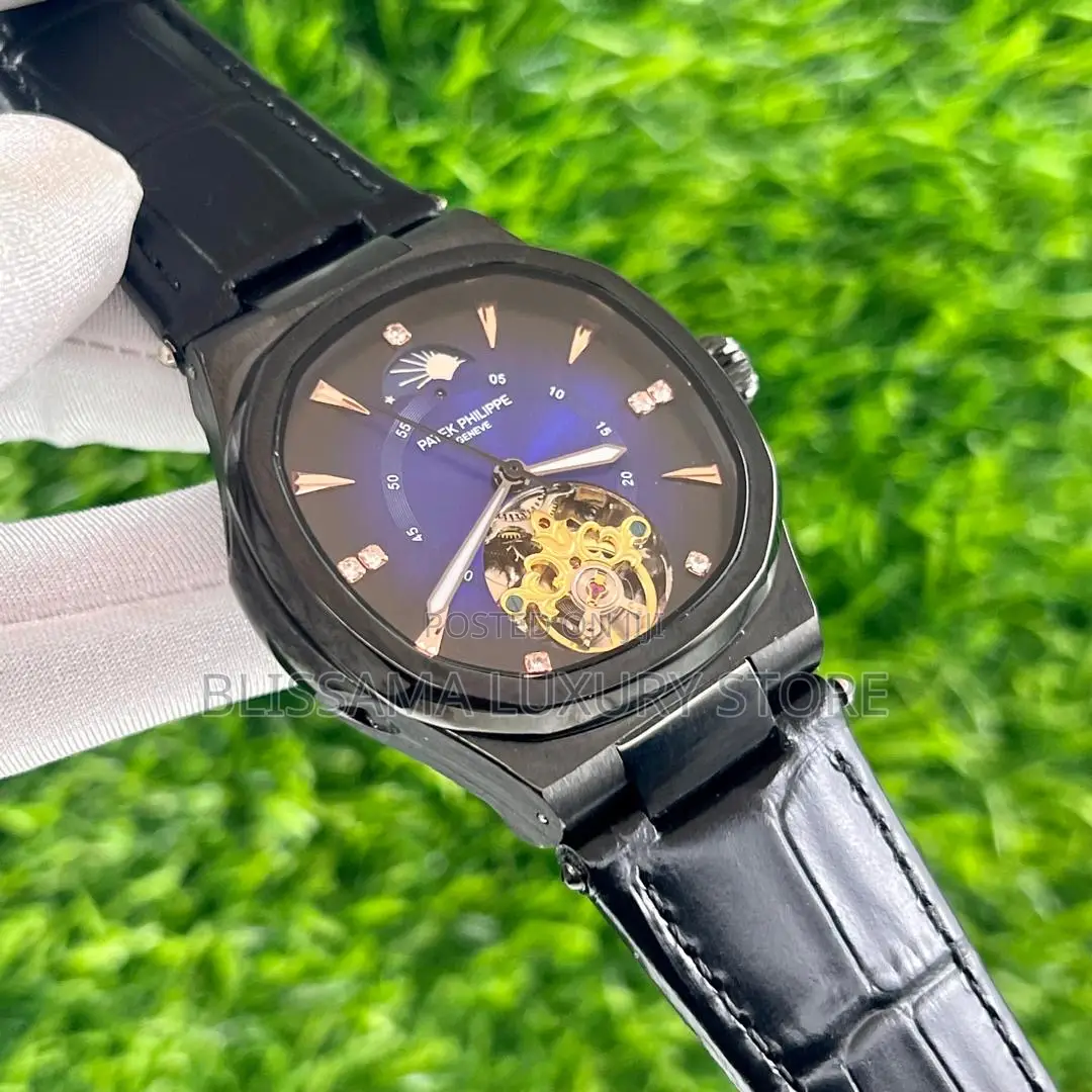 Luxury Patek Philippe Authomatic Leather Strap Wristwatches