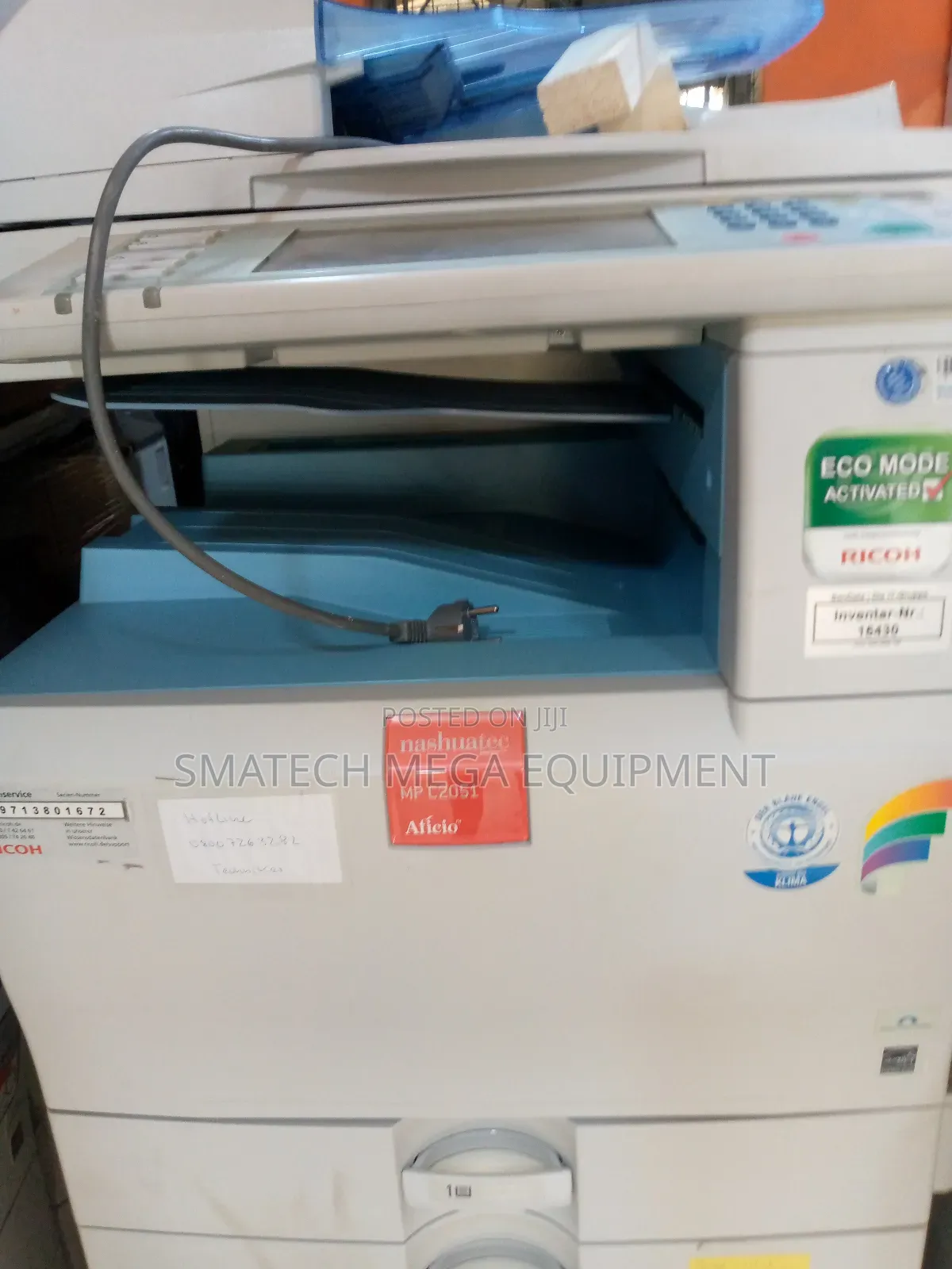 Ricoh Aficio Mp C2051 Photocopy Machine Di