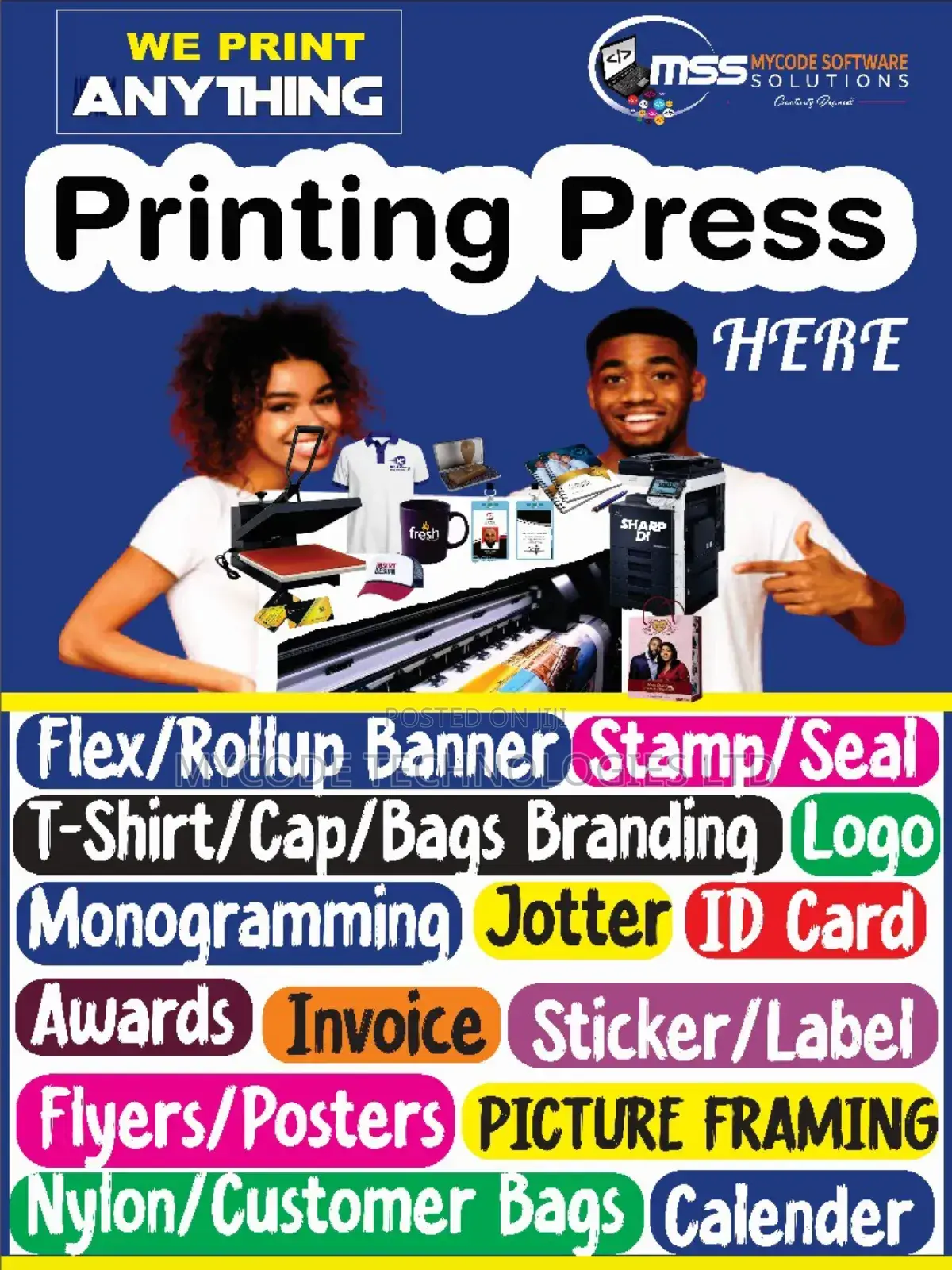 Printing And Branding-flex Banner, Stickers, Invoice/Receipt