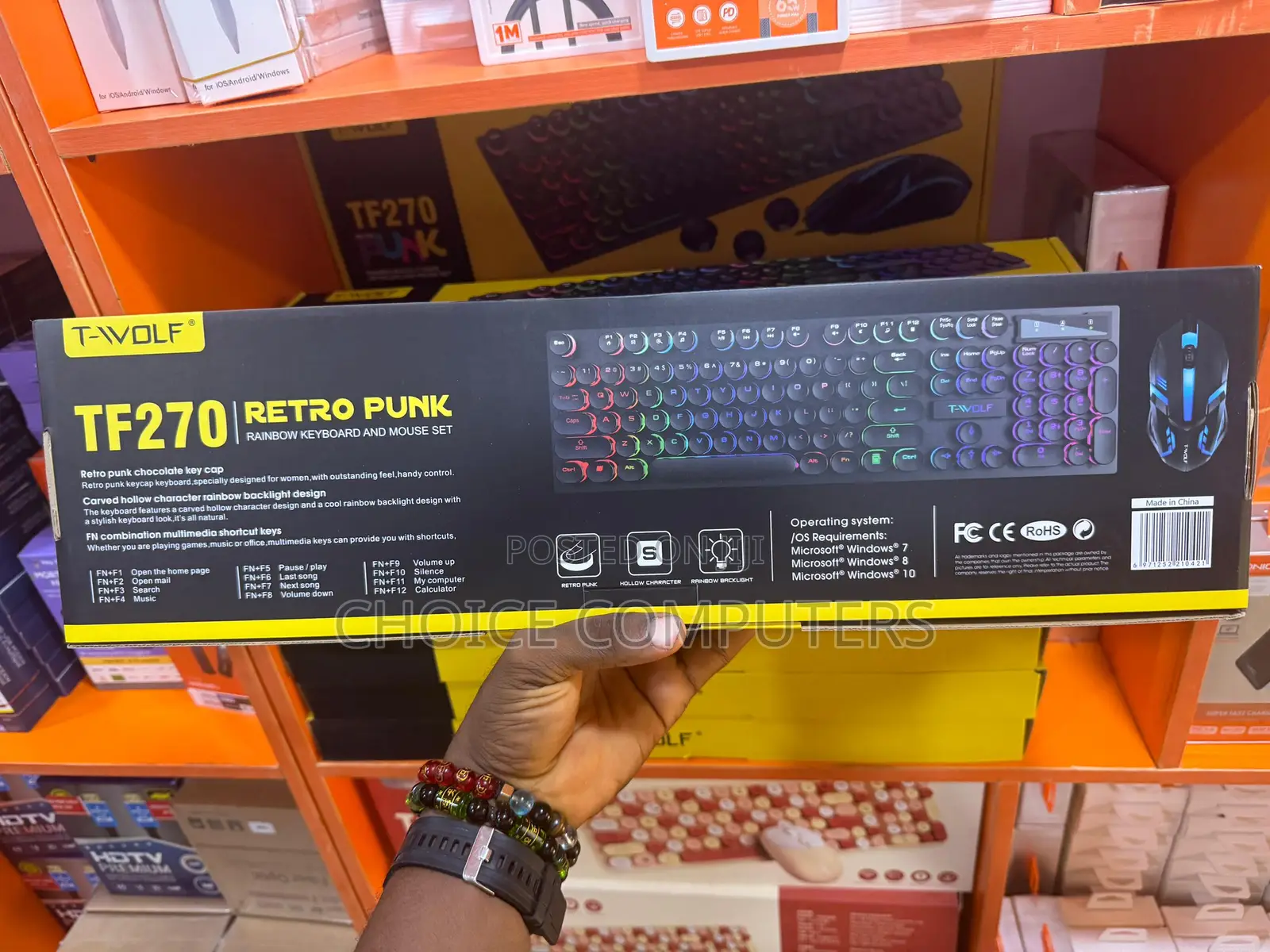 T-wolf Rgb Backlit Gaming Wired Keybord And Mouse