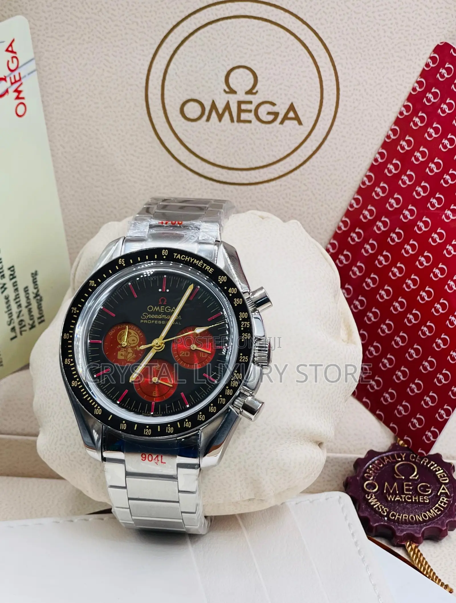 Omega Quality Luxury Men Chain Strap Wristwatch