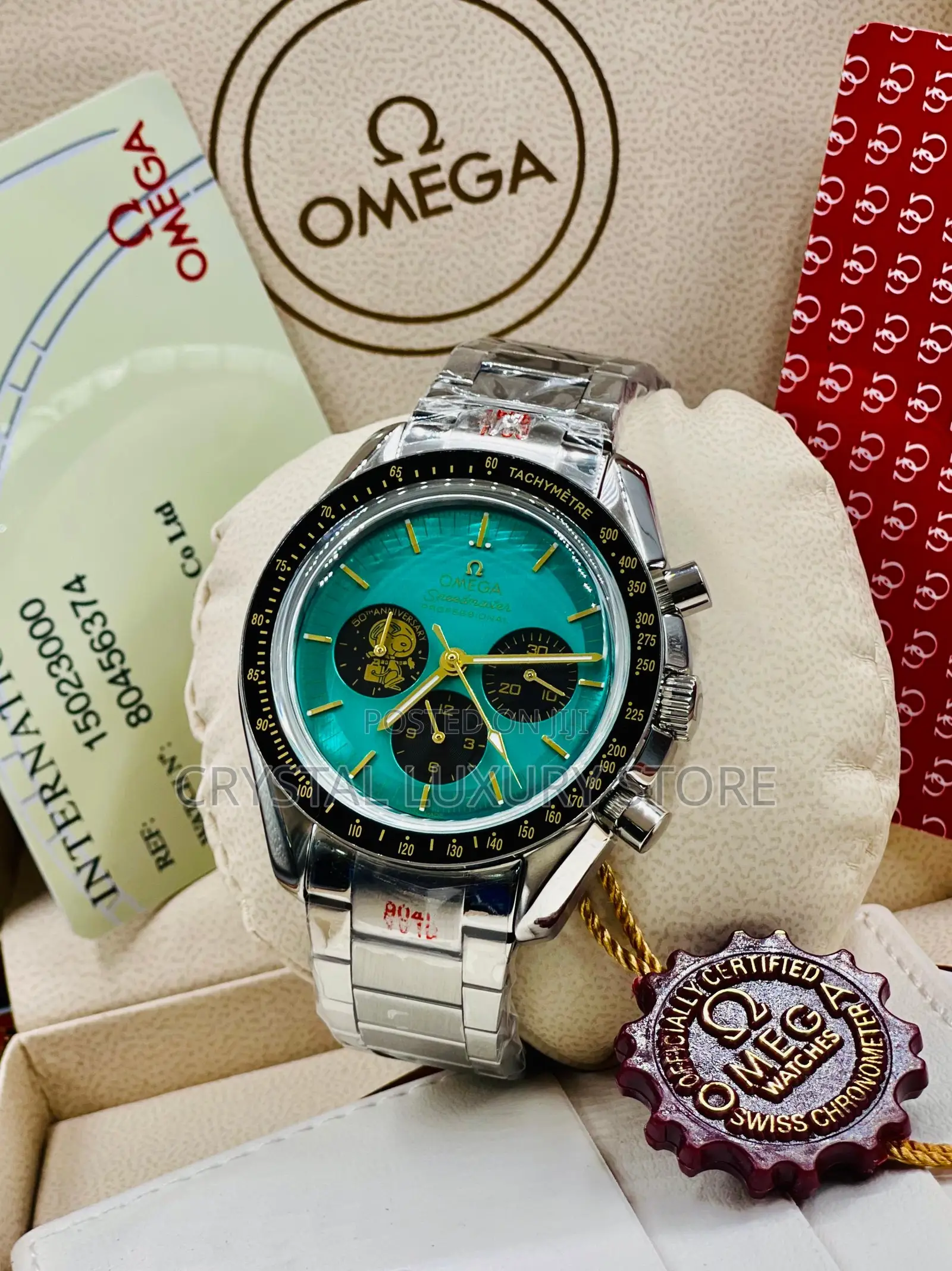 Omega Quality Luxury Men Chain Strap Wristwatch