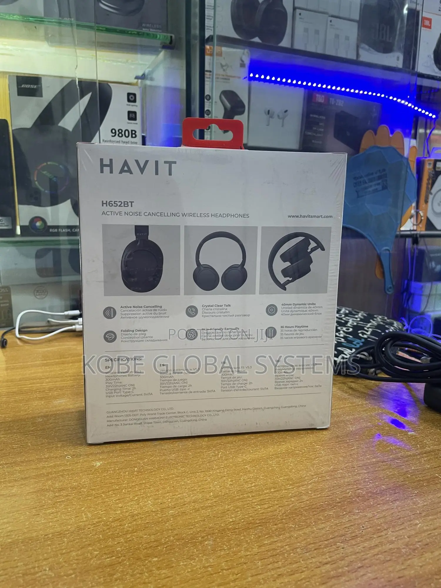 Havit H655BT Hybrid Active Noise Cancelling BT Headphone