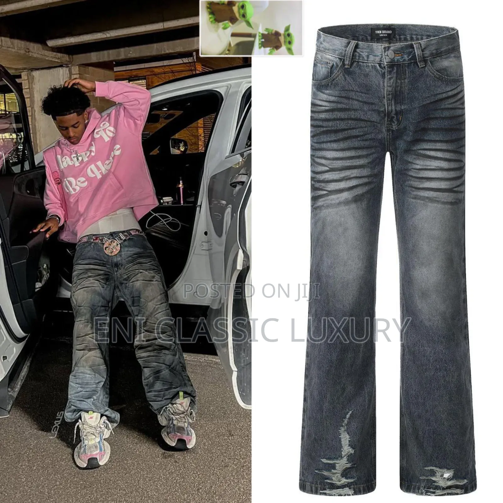 High Quality Luxury Men's Jeans Louis Vuitton Available