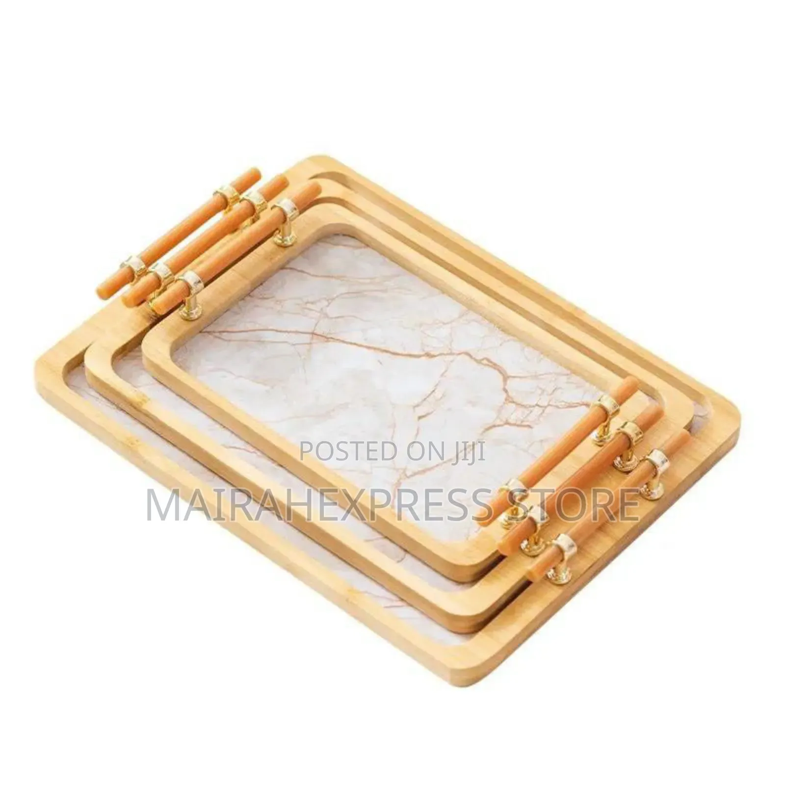New Bamboo Portable Tea Tray Set