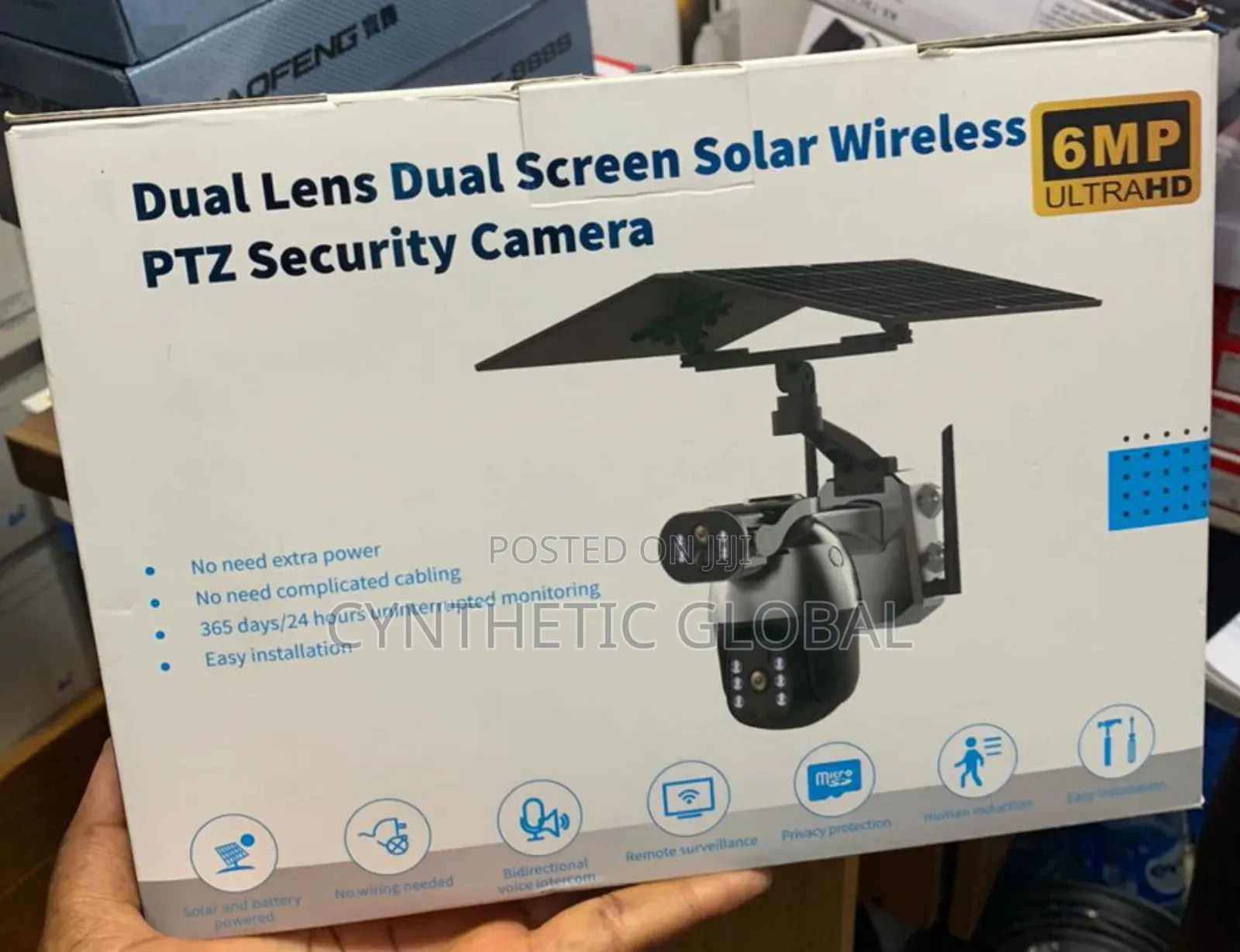 6MP Ubox Solar PTZ Camera With Double Lens And Double Panel