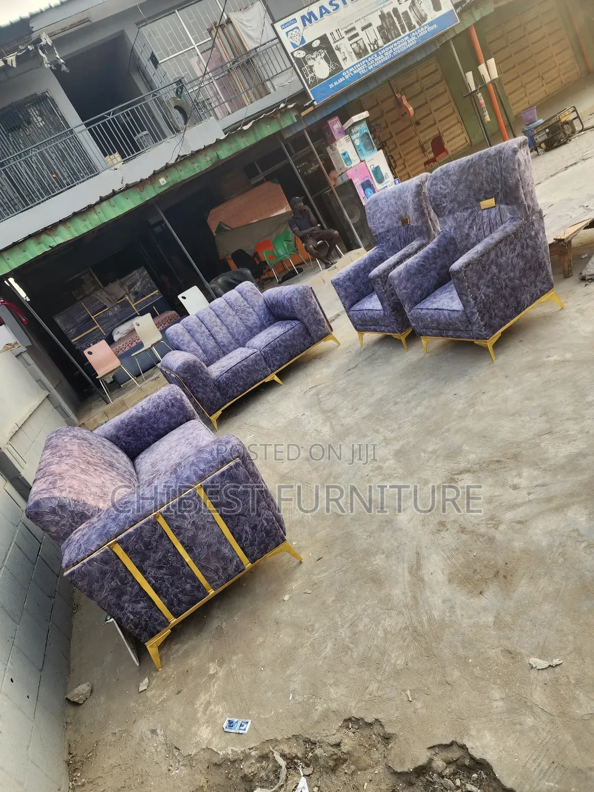Padded Sofa Fabric Chair by 7 Seaters