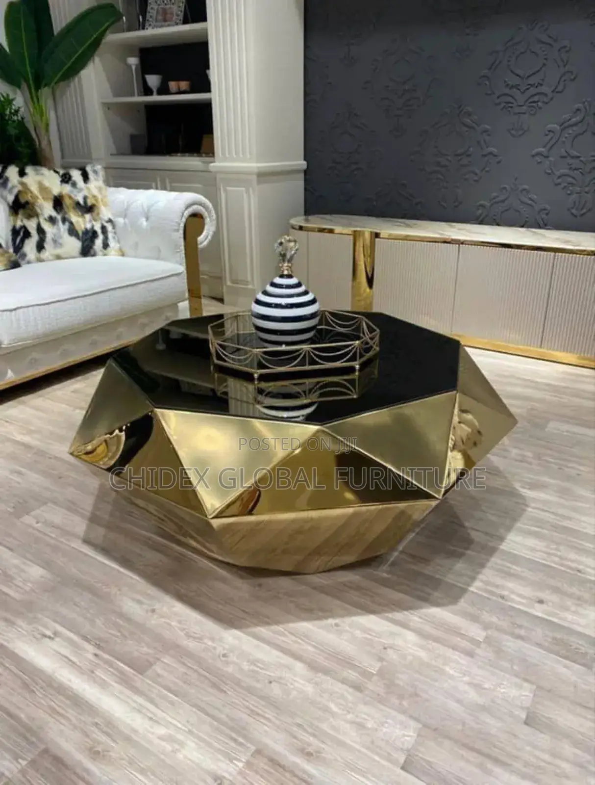 Marble Golden Center Table
