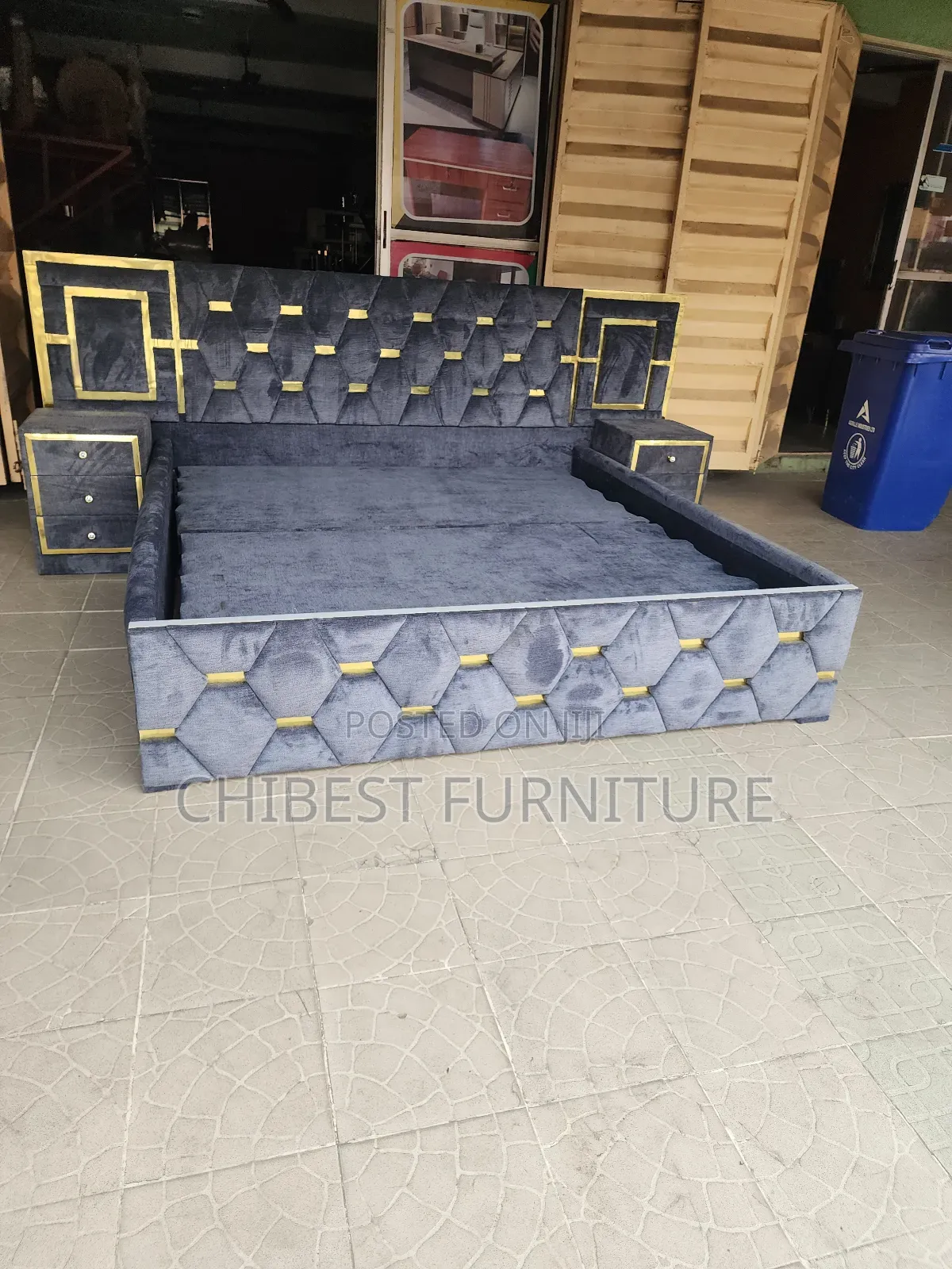 3.5ft Tall 6by6 Bed Stand With Its Side Drawer