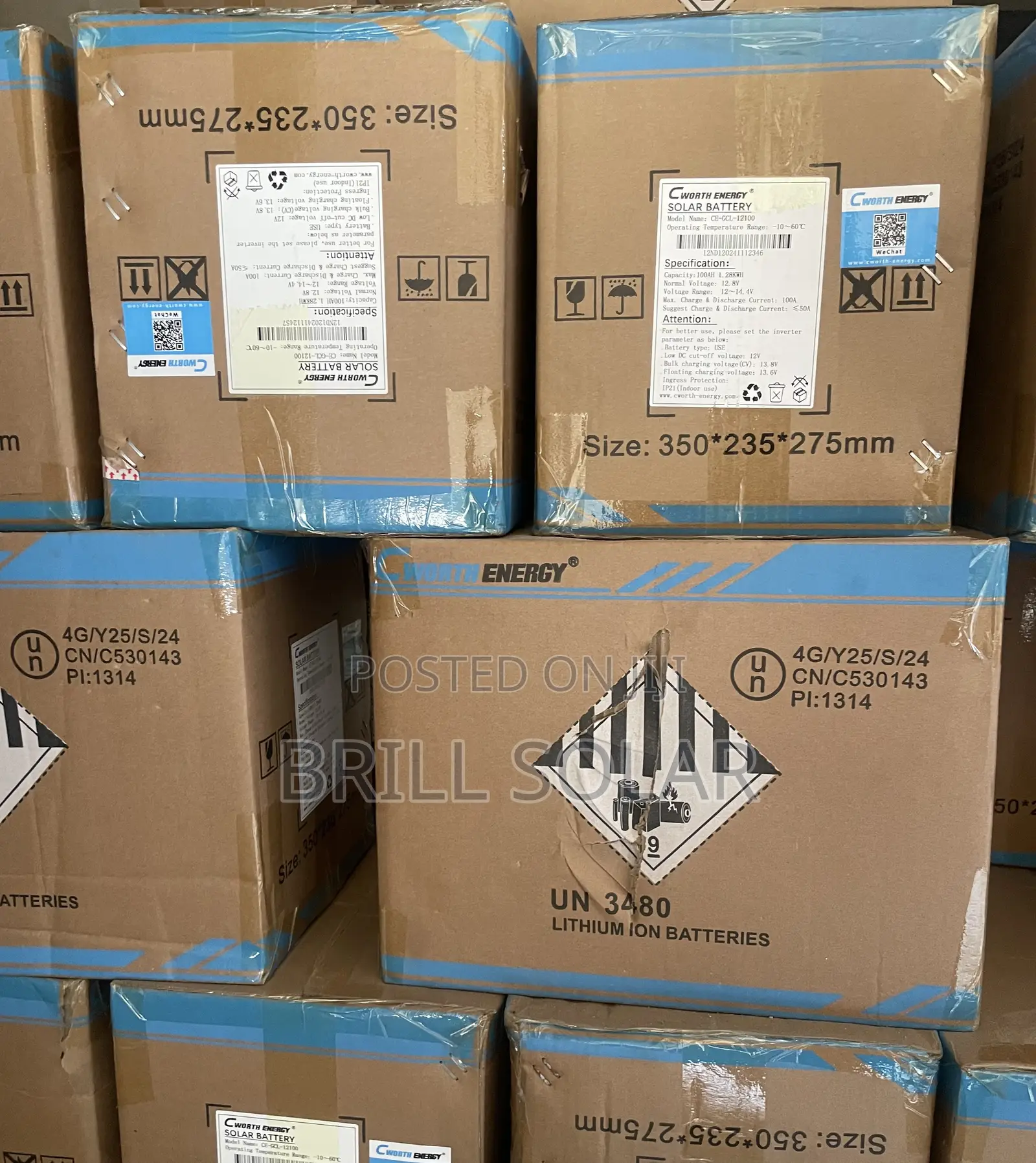 1.28kwh-12.8v Cworth Energy Lithium Battery (Gcl-12100)