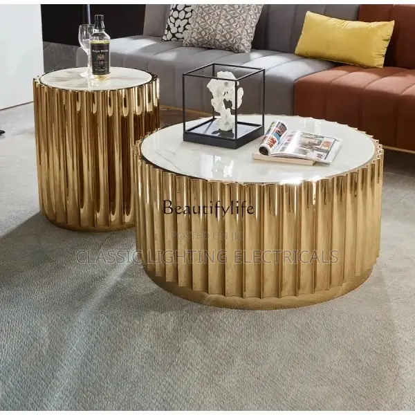 Luxury Coffee Table Marble Circle and Creative
