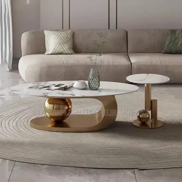 Nordic Living Room Coffee Tables Modern Design Decor Oval